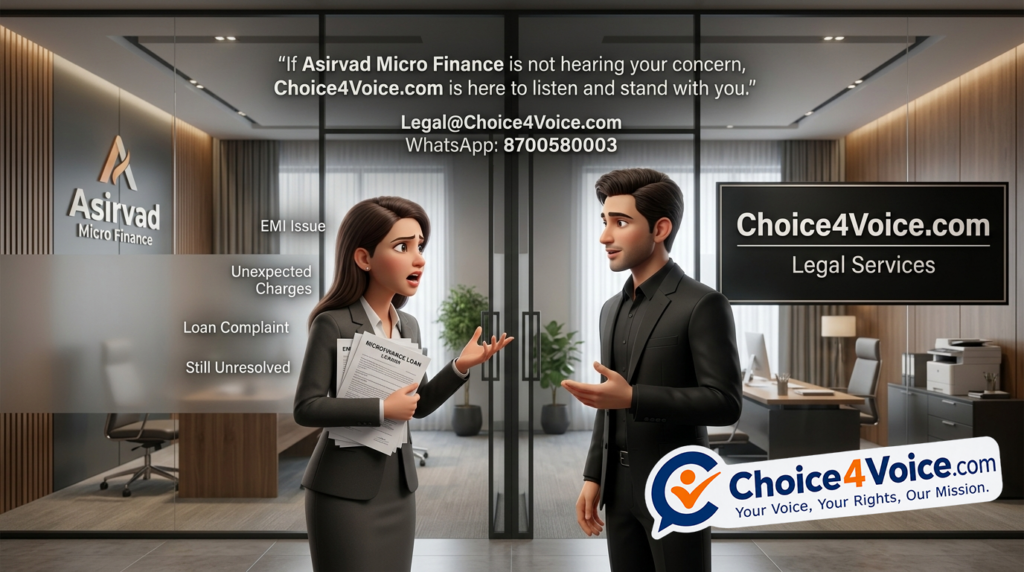 Asirvad Micro Finance Complaint? Choice4Voice.com Can Help You Raise Your Concern