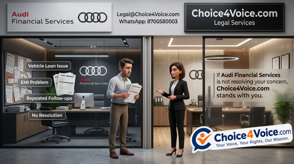 Audi Financial Services Complaint? Choice4Voice.com Can Help You Raise Your Concern